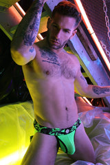Breedwell Neo Camo Jockstrap Neon Green