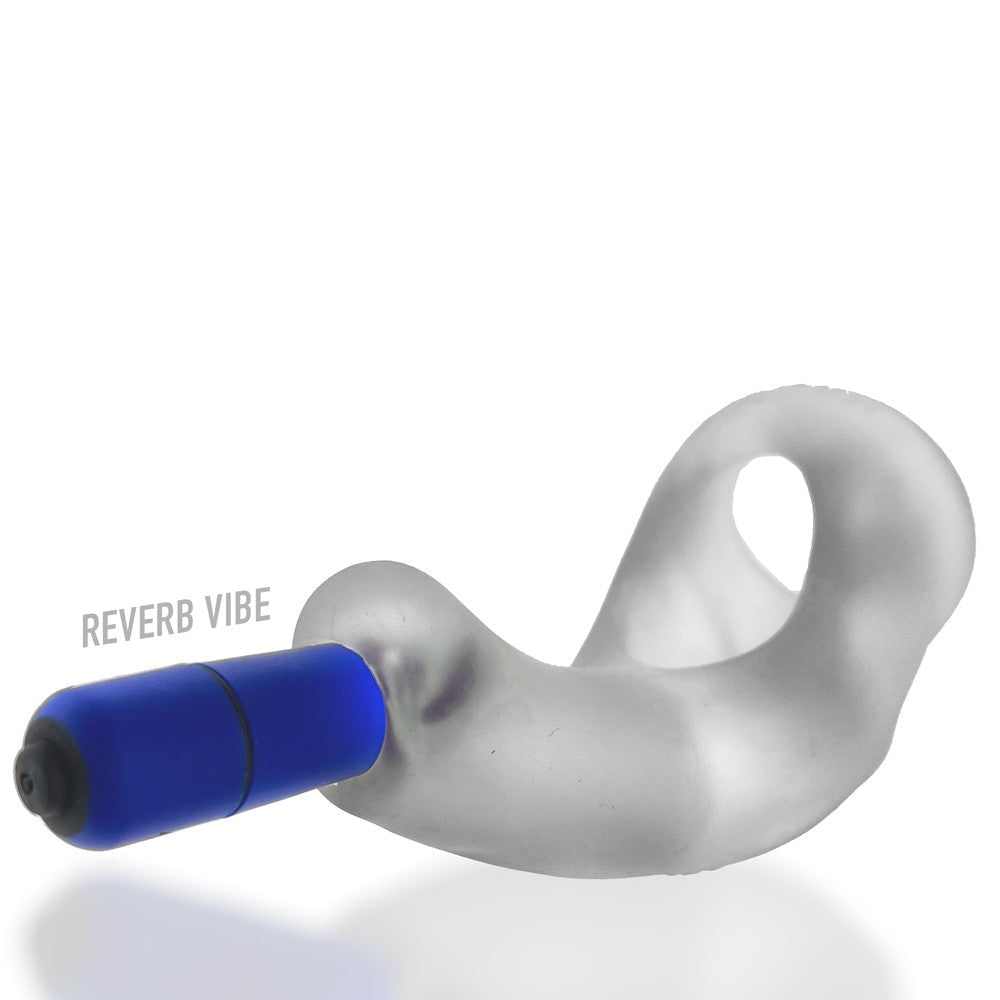 Hunkyjunk BUZZFUCK Taint Vibe Cock Sling Clear Ice