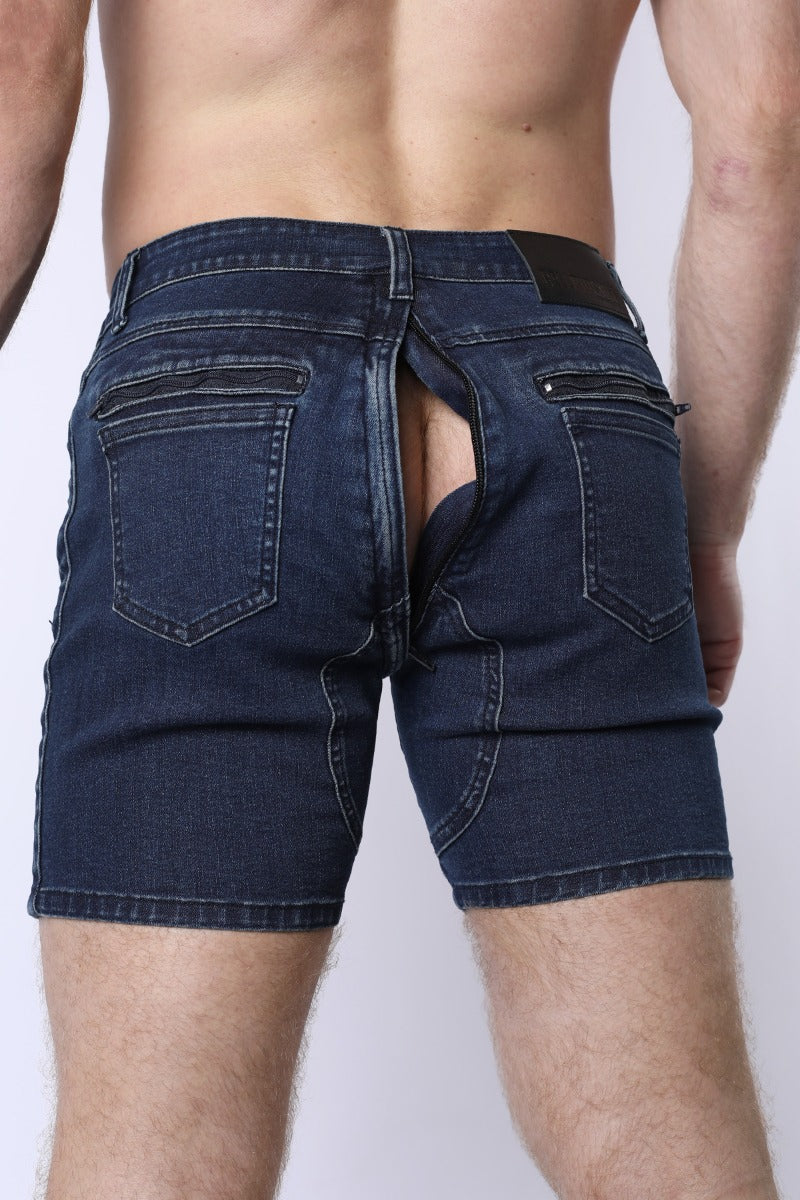 Cellblock 13 Castro Denim Zipper Short Indigo