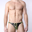 Cellblock 13 Black Chrome Jock Brief Black Yellow