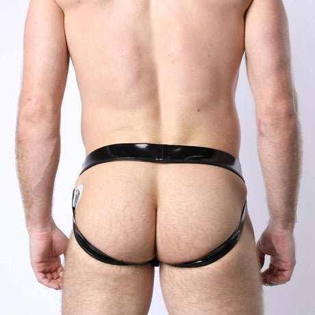 Cellblock 13 Black Chrome Jockstrap Black Red - FETCH