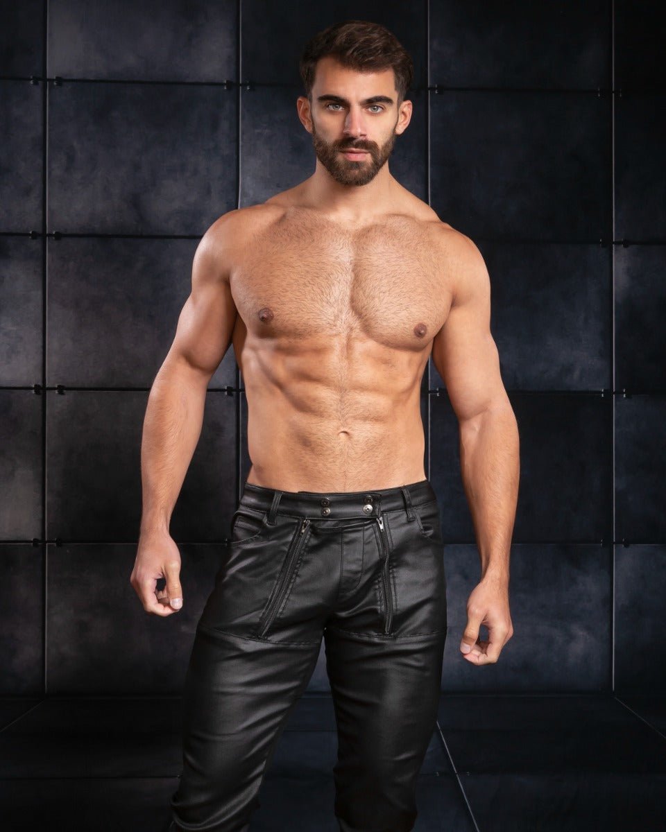 Cellblock 13 Slick Carpenter Zipper Pant Black