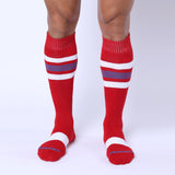 Cellblock 13 Tight End Knee High Socks Red