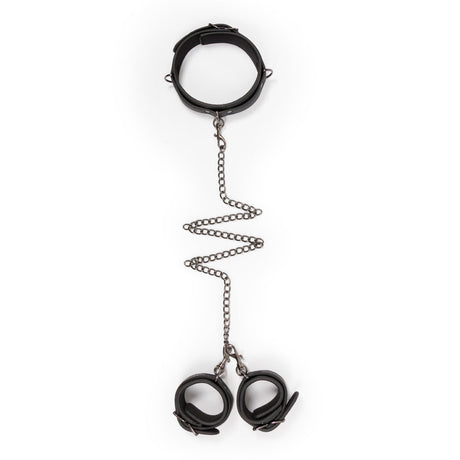 EasyToys Leather Collar with Handcuffs