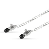 EasyToys Big Nipple Clamps with Chain Silver