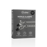 EasyToys Big Nipple Clamps with Chain Silver