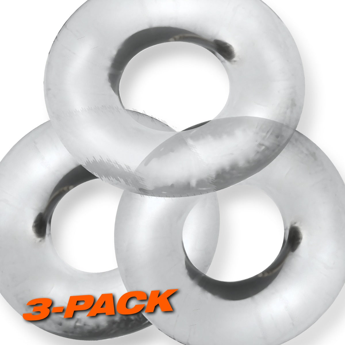 Oxballs FAT WILLY Jumbo Cock Ring 3 Pack Clear