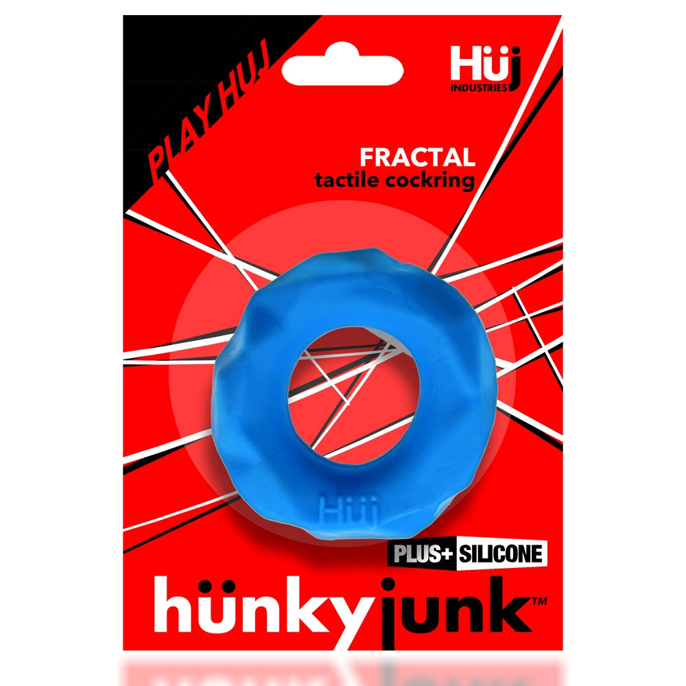 Hunkyjunk Fractal Cock Ring Teal Ice