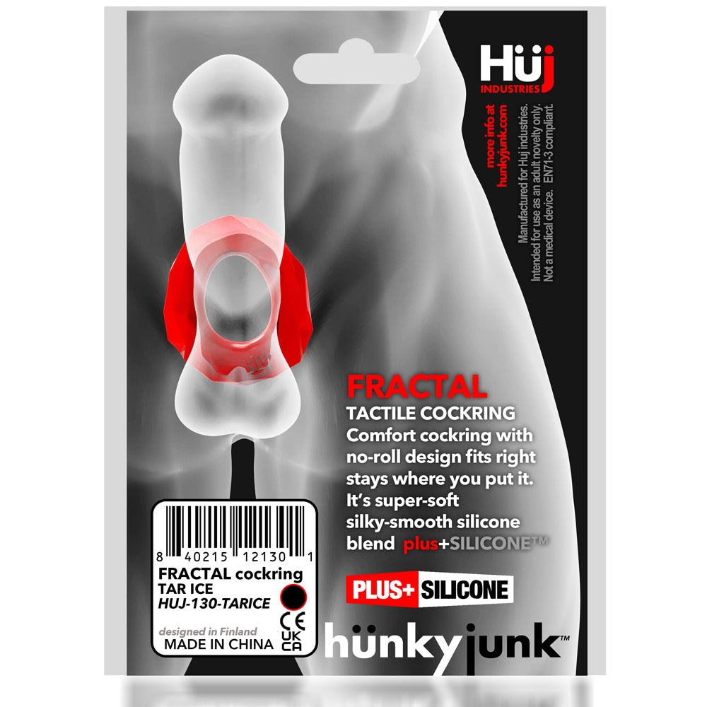 Hunkyjunk Fractal Cock Ring Teal Ice