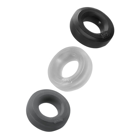 Hünkyjunk HUJ Cock Ring 3 Pack Tar Multi - FETCH