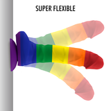 Mythology Corey Pride Dildo Medium 7 Inch Rainbow
