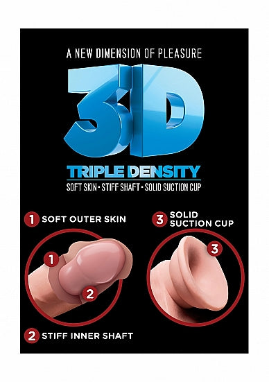 Pipedream King Cock PLUS 5 Inch Triple Density Dildo Flesh