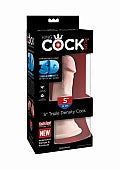 Pipedream King Cock PLUS 5 Inch Triple Density Dildo Flesh