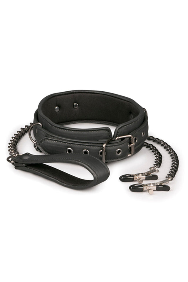 EasyToys Collar with Nipple Chains