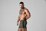 Locker Gear Side Stripe Mini Short Khaki