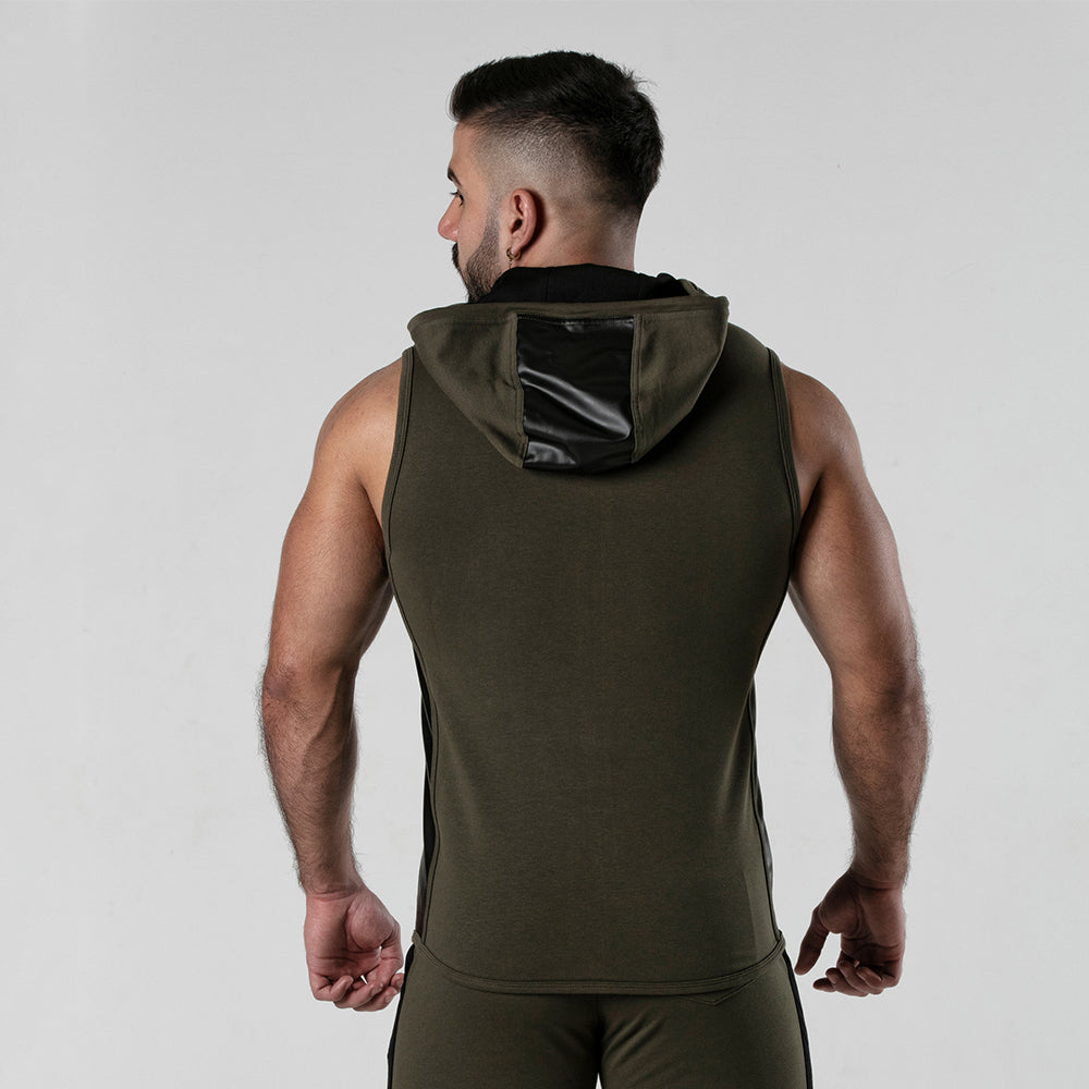 Locker Gear Backroom Sleeveless Hoody Khaki