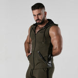 Locker Gear Backroom Sleeveless Hoody Khaki