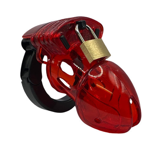 LOCK4D Deluxe Chastity Cage Red