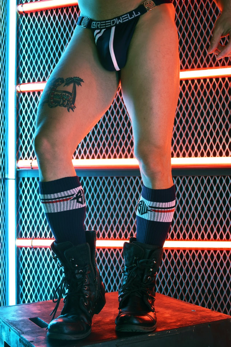 Breedwell Locker Room Socks Navy Blue