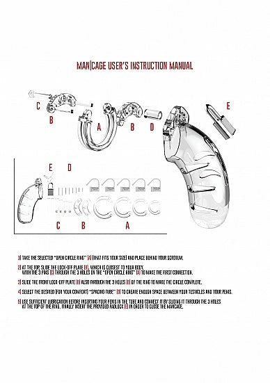 Mancage NO 4 Chastity 4.5 Inch Cock Cage Clear