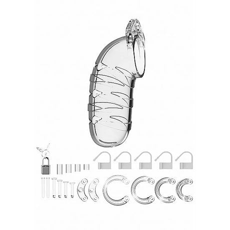 Mancage NO 5 Chastity 5.5 Inch Cock Cage Clear - FETCH