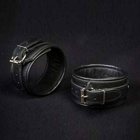 Mr S Leather Essential Ankle Restraints Black - FETCH