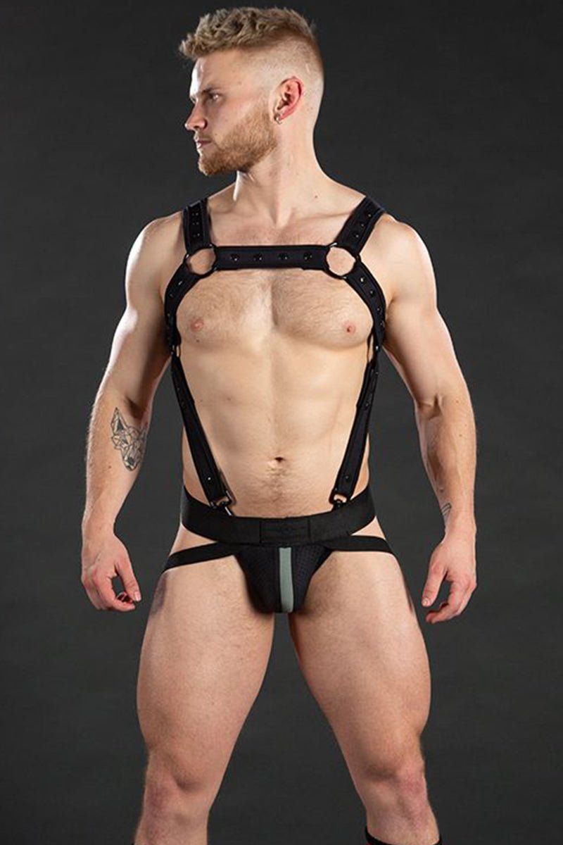 Mr S Leather Neo Carbon Black Crossbow Harness Black