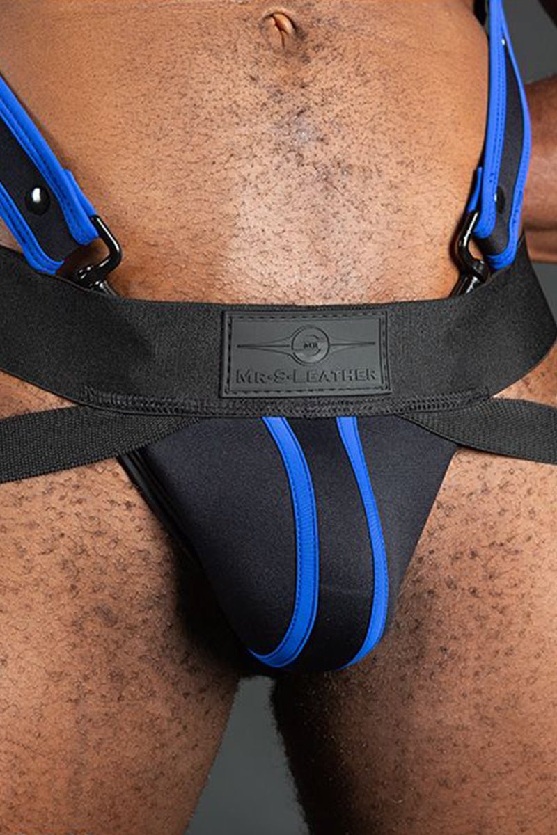 Mr S Leather Neo Carbon Jockstrap Black Blue