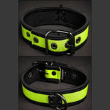 Mr S Leather Neoprene Puppy Collar Lime Black
