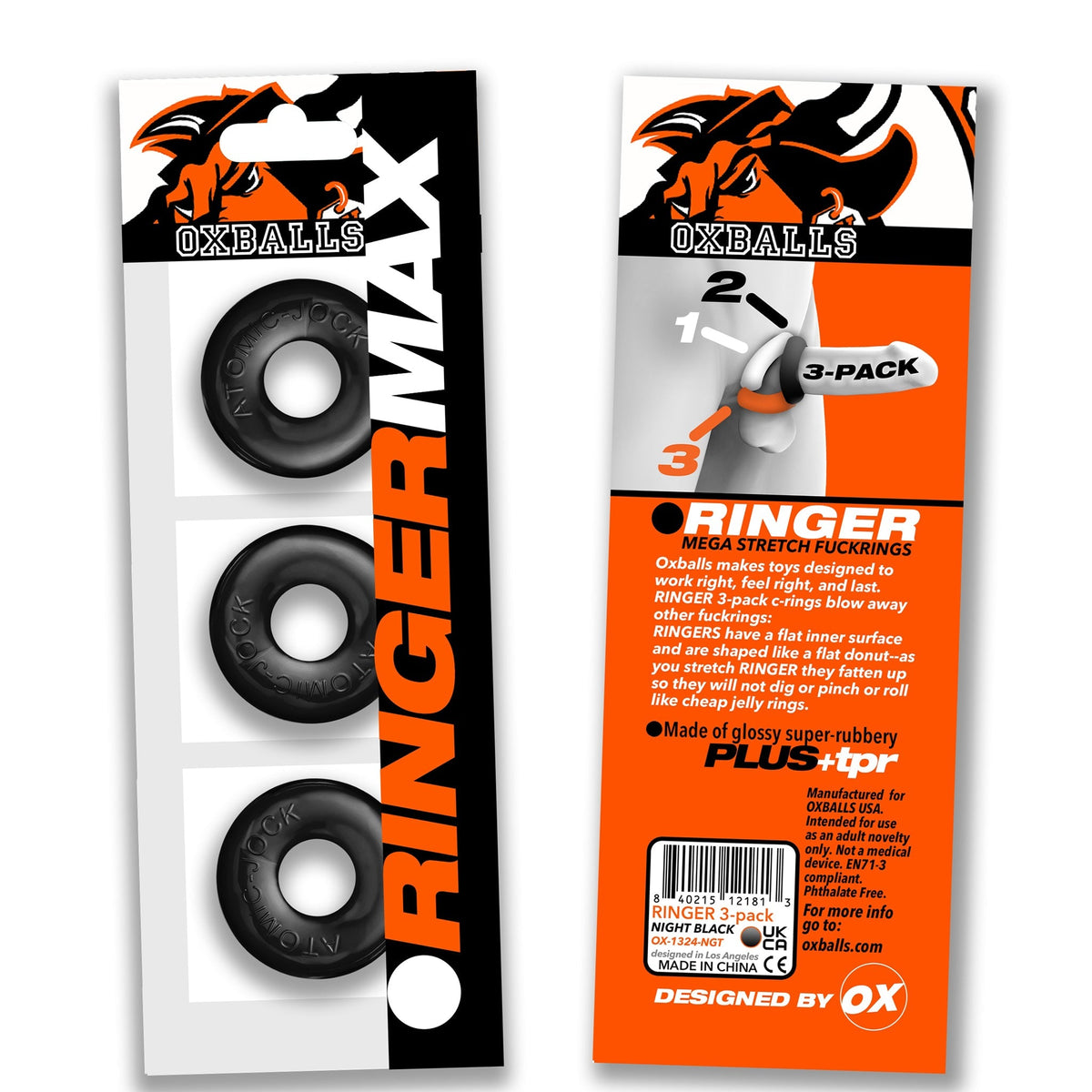 Oxballs Ringer Max 3 Pack Black