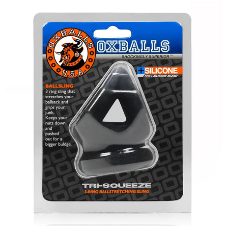 Oxballs Tri Squeeze Cocksling Ballstretcher Black Ice