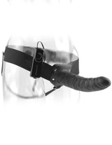 Pipedream Fetish Fantasy Series 8 Inch Vibrating Hollow Strap On Dildo Black