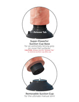 Pipedream King Cock 10 Inch Vibrating Cock with Balls Flesh