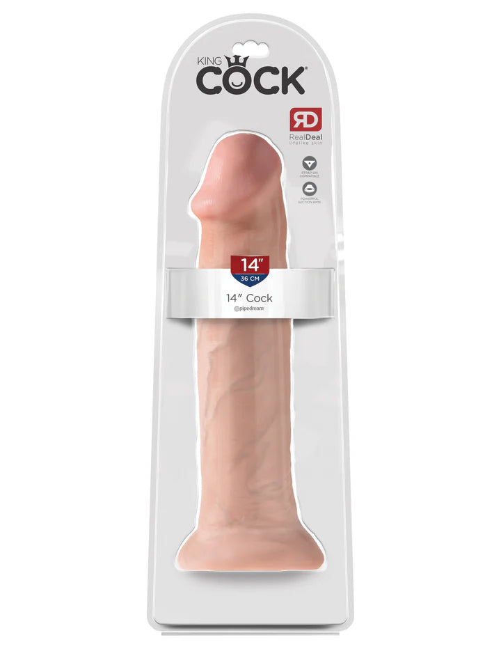 Pipedream King Cock 14 Inch Dildo Light