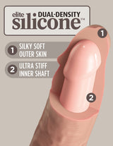 Pipedream King Cock Elite 7 Inch Vibrating Dual Density Silicone Cock Flesh