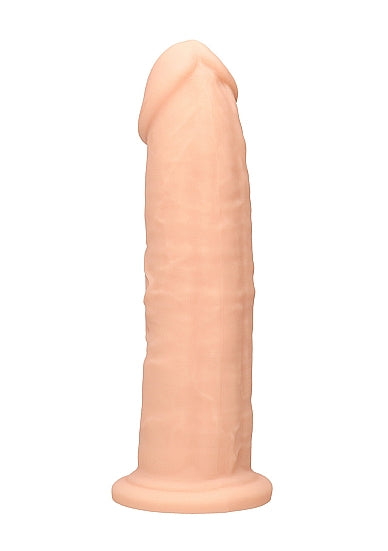 RealRock Dual Density Silicone Dildo without Balls 9 Inch Flesh