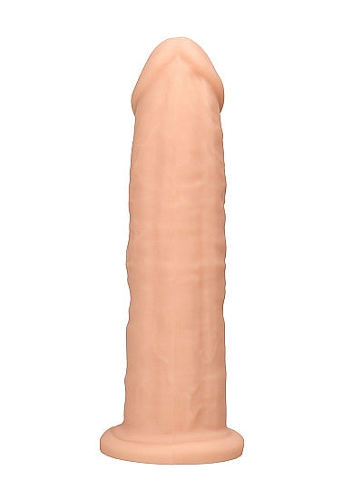 RealRock Dual Density Silicone Dildo without Balls 9 Inch Flesh