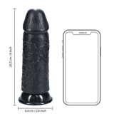 RealRock Extra Thick Dildo 8 Inch Black