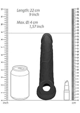 RealRock Lifelike Penis Sleeve 9 Inch Black