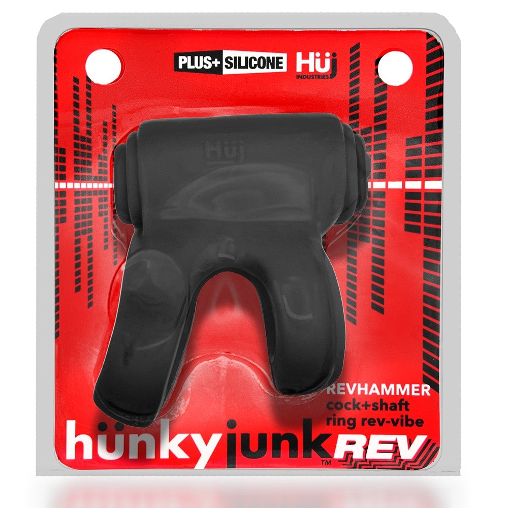 Hunkyjunk REVHAMMER Vibe Cock Ring Tar Ice