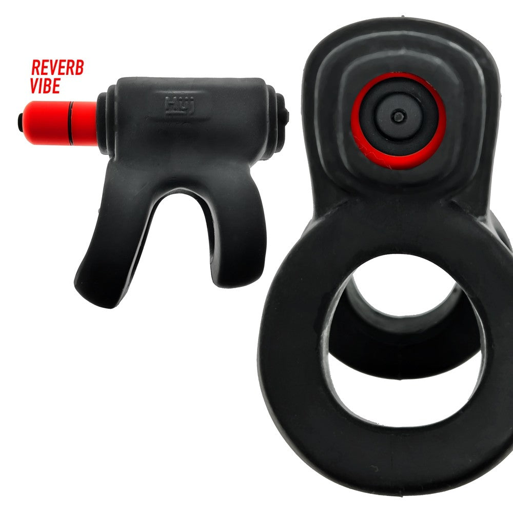 Hunkyjunk REVHAMMER Vibe Cock Ring Tar Ice