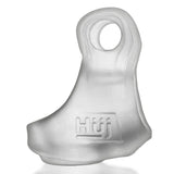 Hunkyjunk REVSLING Vibe Cock & Ball Sling Clear Ice