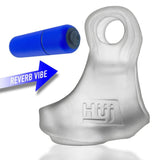 Hunkyjunk REVSLING Vibe Cock & Ball Sling Clear Ice