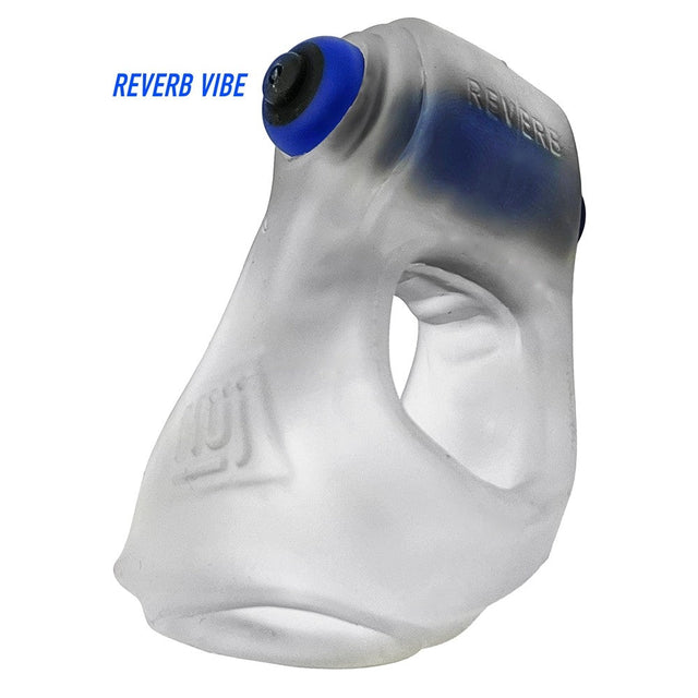Hunkyjunk REVSLING Vibe Cock & Ball Sling Clear Ice