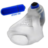 Hunkyjunk REVSLING Vibe Cock & Ball Sling Clear Ice