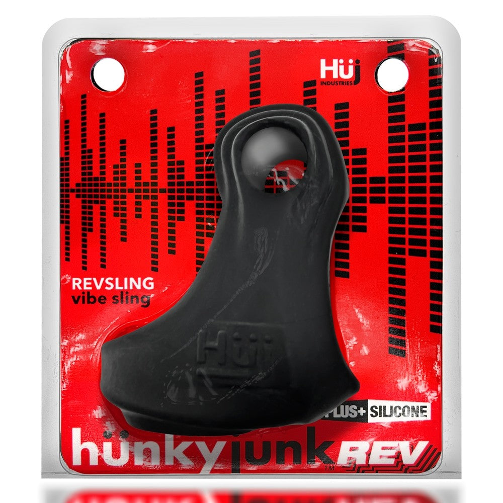 Hunkyjunk REVSLING Vibe Cock & Ball Sling Tar Ice