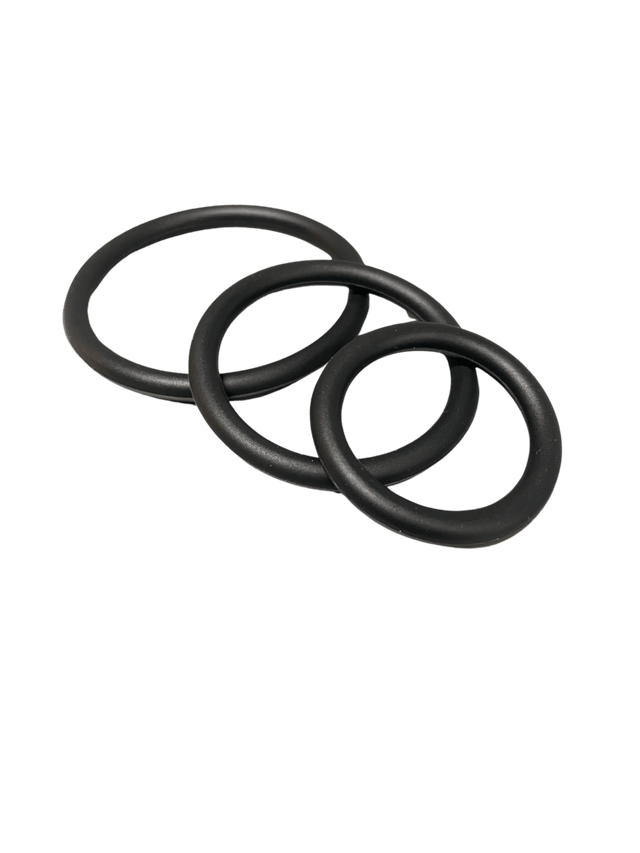 ruff GEAR Silicone Cock Ring 3 Pack Black