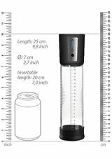 Pumped Premium Rechargeable Automatic Pump 10 Inch Transparent