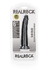 RealRock Slim Realistic Dildo 6 Inch Black