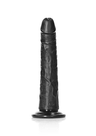 RealRock Slim Realistic Dildo 8 Inch Black